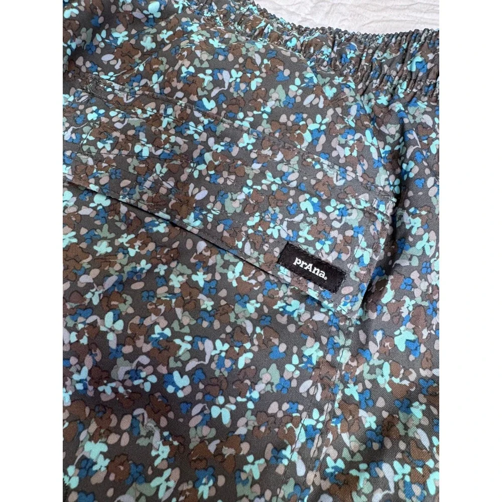 Coastal Shorts Blue Floral Beachwear Boardshorts Grey Blue Swim Size‎ L